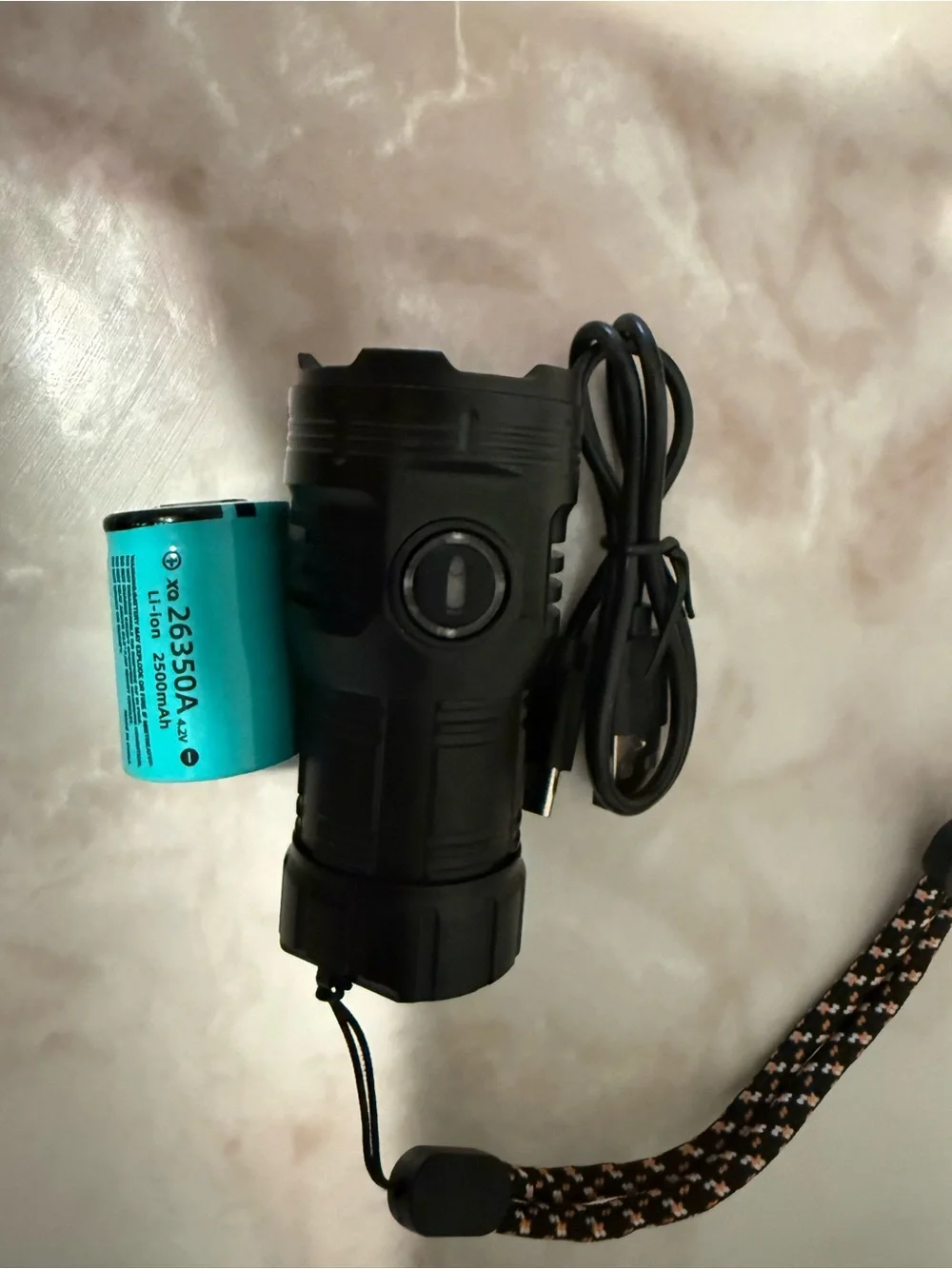 Compact Black Monocular Scope with Rechargeable Battery